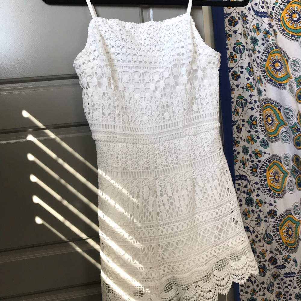 White lace romper from PacSun